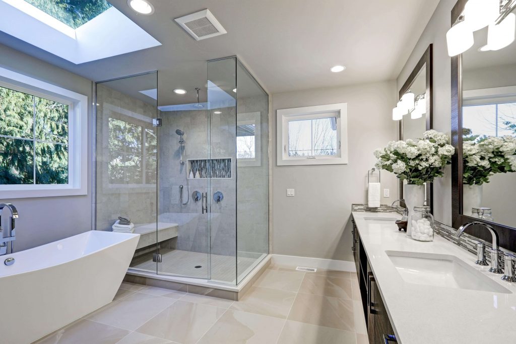 Professional shower glass installation in Grand Junction bathroom