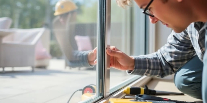 Technician repairing a door in Glenwood Springs property