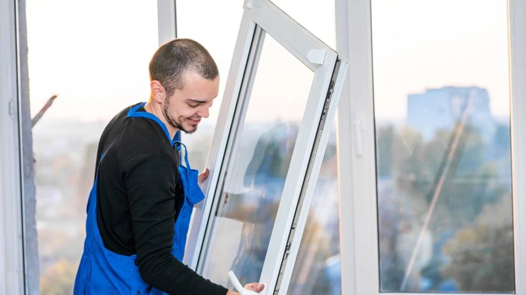 Professional technician performing window repair in Rifle