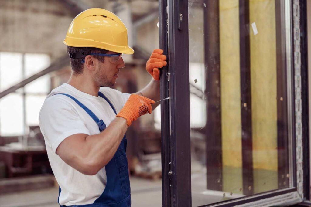 Professional door repair expert servicing a door in Rifle
